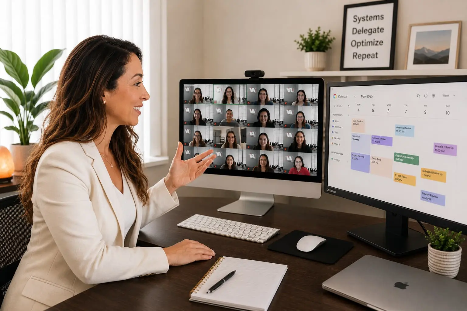 Francesca Moi guiding her team to optimise workflow
