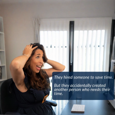 Woman overwhelmed at her desk