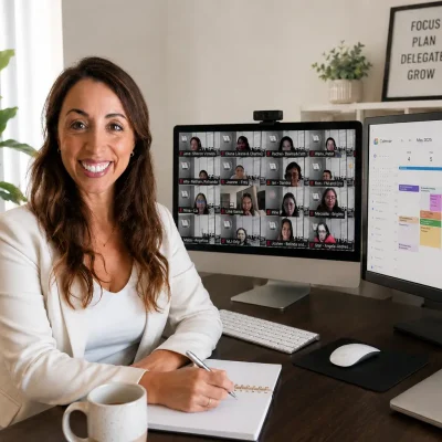 Virtual assistant managing team meetings and calendar scheduling.